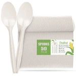 Compostable Spoons 50 Pack 6.7 Inch Disposable No Plastic Biodegradabl... New. Price: $15.05.