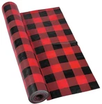 Black & Red Buffalo Plaid Plastic Tablecloth Roll Fall Holiday Cover 100FT New. Price: $34.99.