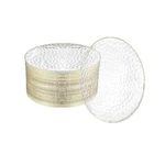 Rkay 100 Pack Clear Plastic Plates 6.25 In Hammered Gold Rimmed Sturdy, Dura... New. Price: $69.17.