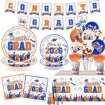 Orange Blue Graduation Decorations 2026, 167PCS Plates And Napkins New. Price: $37.12.