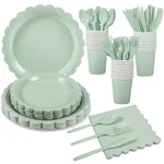 Xiangqu 175 Party Plates And Cups Napkins Sets, Pcs, Sage Green New. Price: $28.74.