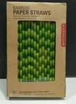 Kikkerland Bamboo Design Paper Straws - 144 New. Price: $6.97.