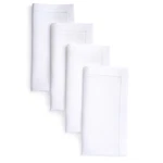 D'moksha Homes Signature Linen By Dmoksha White Dinner Napkins Set Of 4 20 X New. Price: $80.87.