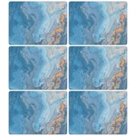 Placemats Set Of 6 Blue Marbles Plastic Table Theme ... New. Price: $15.37.