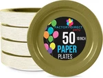 Exquisite Party Solids Dark Gold Paper Plates Disposable 10 Inch, New. Price: $35.85.