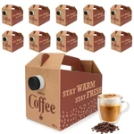Inparalluv 10 Pack Disposable Coffee Box Dispensers To Go Drink Brown New. Price: $61.90.