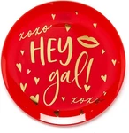 Amscan- Valentine's Day Hey Gal! Hot Stamped Re-usable Plastic Plates -4 Pack New. Price: $16.99.