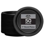 Hanna K. Signature Black Plastic Plates 7 Inch 50 Count Solid Round Part New. Price: $18.61.