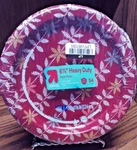 Up&up Heavy Duty Disposable Paper Plates 54 Ct D=6 7/8" Red-spring Flowers K30 New. Price: $11.99.