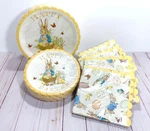 Meri Peter Rabbit Easter Paper Plates & Napkins Service For 50 Guests New. Price: $36.95.