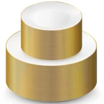 Munfix 100 Gold Plastic Plates Set, 50 Pcs 10.25 Inch Disposable Dinner And 5... New. Price: $58.66.