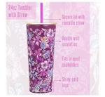 Lilly Pulitzer Double Wall Tumbler With Lid And Reusable Straw, Amarena Cherry New. Price: $36.00.