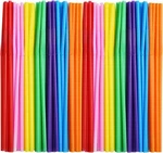 Alink 300 Pcs Flexible Plastic Drinking Straws, 10.2 Inches One Size, Rainbow New. Price: $14.76.