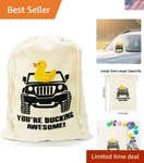 Adorable 15.8X11.8 Inch Reusable Duck Drawstring Bag - Fun Gift For All Ages New. Price: $13.49.