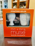 Jonathan Adler Mr. & Mrs. Muse Bottle Stopper Set New In Open Box #7879 Used. Price: $34.99.
