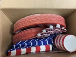 Gatherfun American Flag Patriotic Party Tableware Set 100 Pcs Plates Cups New. Price: $19.50.