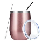 Meway Stemless 12 Oz Wine Tumbler Glasses With Count (pack Of 1), Rose Gold New. Price: $16.64.