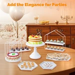 Wedding Cake Stand Collection Wipe-clean White Finish For Lasting Elegance New. Price: $33.99.