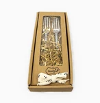 New - Open Mudpie Mr. & Mrs. Boxed Wedding Fork Set. Price: $12.00.