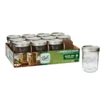 Glass Mason Jars With Lids & Bands, Wide Mouth, Clear, 16 Oz, 12 Count,ne New. Price: $27.82.