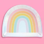 Xo, Fetti Rainbow Paper Plates - 25 Pk, 9" Happy Pastel Medium, New. Price: $22.34.