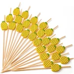 Putwo Cocktail Handmade Bamboo Toothpicks 100PCS 4.7" Yellow Pineapp... New. Price: $13.53.
