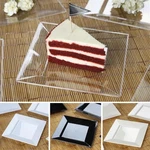 Plastic 6" Square Plates Disposable Tableware Party Wedding Catering Buffet New. Price: $25.36.