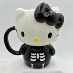Sanrio Hello Kitty Skeleton Figural Ceramic Mug 20OZ Silver Buffalo Halloween Used. Price: $13.98.