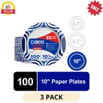 (3 Pack) Dixie Ultra Inch Paper Plates 100 Count Heavy Duty Disposable Dinner New. Price: $47.15.