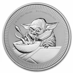 2022 Baby Yoda Grogu Star Wars 1 Oz .999 Silver $2 Coin Eating Soup Mandalorian. Price: $103.99.