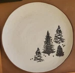 Joann Place & Time Mushroom And Trees Plate Ceramic Stoneware 11 3/8". Price: $12.50.