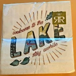 Welcome To The Lake 40 3-PLY Paper Cocktail Dessert Napkins Roberts & Reid New. Price: $5.49.