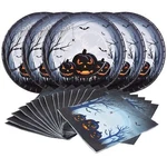 Halloween Party Supplies Anger Black Pumpkin Disposable 10 Inch Big Paper Plates New. Price: $38.14.