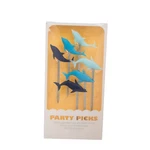 4" Blue Silicone Dolpin Party Picks Set Of 6 New. Price: $14.99.