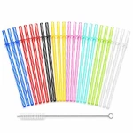 9 Inch Clear Reusable Plastic Straws, 25 Pack Replacement Drinking New. Price: $14.44.