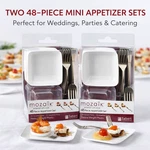Mozaik 96PC Mini Disposable Plates Forks Appetizer Tasting Party Catering New. Price: $10.99.