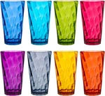 Acrylic Optix Plastic Reusable Drinking Glasses (set 20-OUNCE, Jewel Tone New. Price: $32.29.