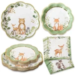 Woodland Baby Shower 62 Piece Disposable Tableware Set For 16 Guests New. Price: $25.99.