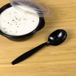 Karat Plastic Heavy Weight Soup Spoons - Black Wrapped 1,000 Ct, U3522B New. Price: $35.70.