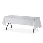 Genuine Joe GJO10328 Rectangular Table Cover 108"X54" White 6/PACK New. Price: $28.34.