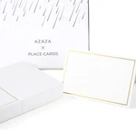 50 Pcs Place Cards With Gold Foil Border - Texture Table Tent New. Price: $10.61.