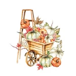 Pumpkin Napkins Harvest Cart 20 Cocktail Fall Paper Autumn New. Price: $6.99.