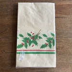 Vintage Nos Retro Christmas Holiday Holly Paper Table Cover 54 X 96 By Artfaire New. Price: $14.00.