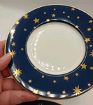Sakura Galaxy Bread & Butter Plates 6.25 Blue Rim Gold Stars 14K Vtg Used. Price: $29.00.