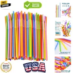 100PCS Flexible Plastic Straws, Colorful Disposable Bendy Party Fancy STRAWS1... New. Price: $16.79.