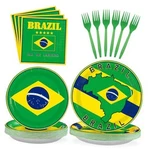 96 Pcs Brazil Flag Birthday Party Supplies Kit New. Price: $44.28.