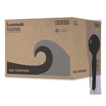 Boardwalk Heavyweight Wrapped Polystyrene Cutlery, Teaspoon, Black, 1000/CARTON New. Price: $53.83.