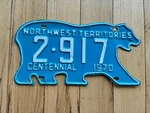 1970 Northwest Territories License Plate Used. Price: $199.99.