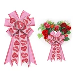 Alibbon Large Valentine's Day Bows For Wreaths, Red Heart & Buffalo Plaid New. Price: $13.68.