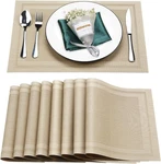 Bxzandya Placemats Set Of 8,WASHABLE,HEAT Stain Resistant Indoor/outdoor ... New. Price: $23.82.